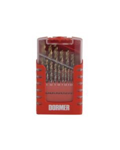 Dormer A087201 HSS TiN Coated Jobber Drill Bit Set 1-10mm