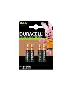 Duracell S7662 AAA Rechargeable Batteries with 900mAh (Pack 4)