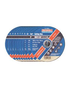 Faithfull FAI10010MUL 100 x 1.0 x 16mm Multi-Purpose Cutting Disc (Pack 10)
