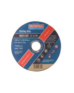 Faithfull FAI12510MUL 125mm Multi-Purpose Cutting Disc with 10 Pack