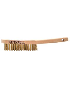 Faithfull FAI680B3F Brass Scratch Brush 3 Row