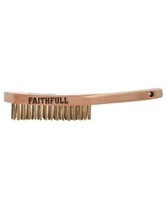 Faithfull FAI680B4F Brass Scratch Brush Four Row