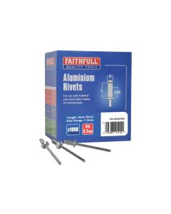 Faithfull FAIAR3S1000 Aluminium Rivets 3.2 × 6mm 1000 Pack
