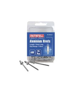 Faithfull FAIAR4L50 Aluminium Rivets 4 × 13mm