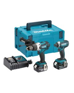 Makita DLX2145TJ 18V Combi Drill & Impact Driver Twin Pack with 2 × 5.0Ah Batteries