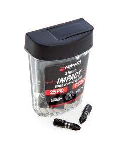 Abracs IPZ22525 Expert Impact Screwdriver Bit PZ2 × 25mm (Pack of 25)