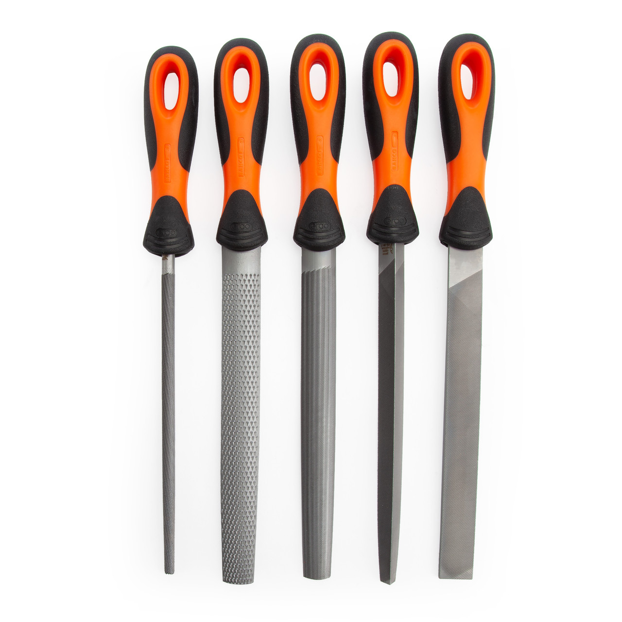 Bahco 14770822 ERGO Engineering Second Cut File Set 200mm 5 Piece