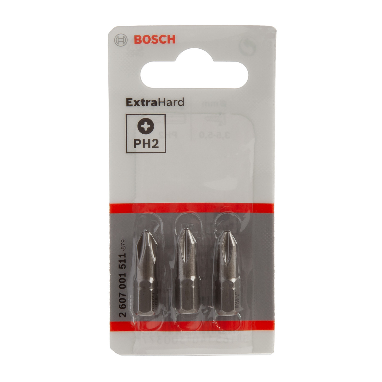 Bosch 2607001511 PH2 × 25mm Screwdriver Bit (Pack of 3)