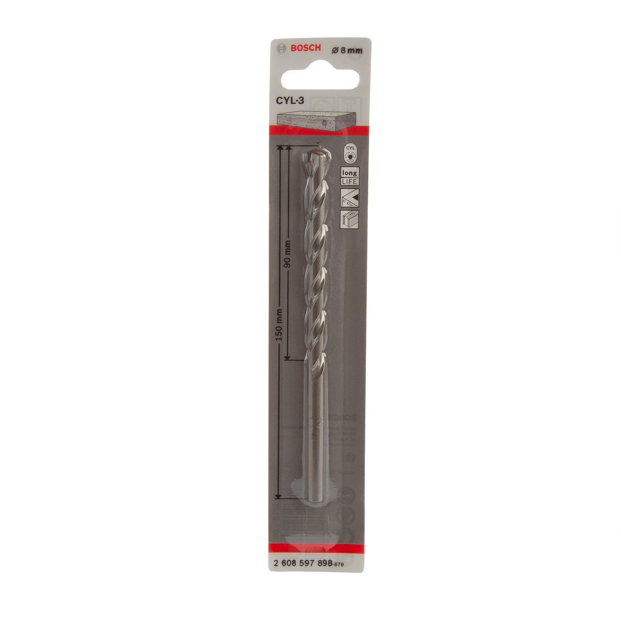 Bosch 2608597898 CYL-3 Concrete Drill Bit 8 × 90mm