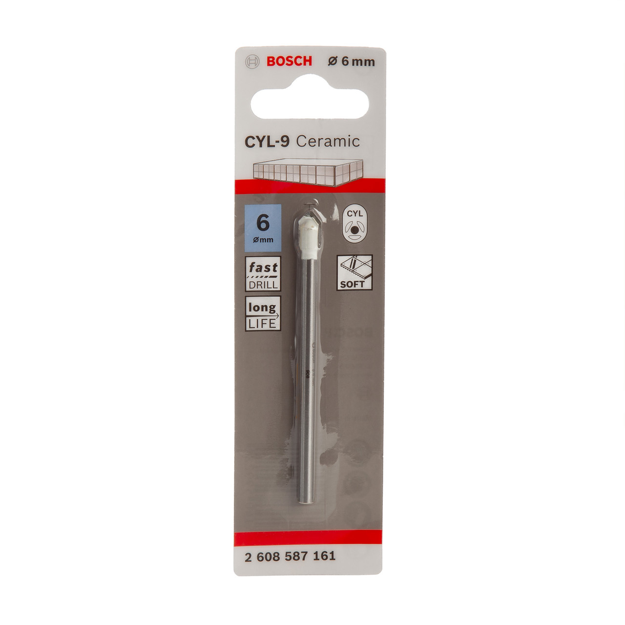 Bosch 2608587161 CYL-9 SoftCeramic Tile Drill Bit 6mm