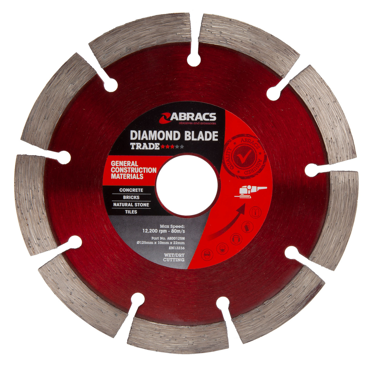 Abracs ABDD125M 125 × 10 × 22mm General Purpose Diamond Blade