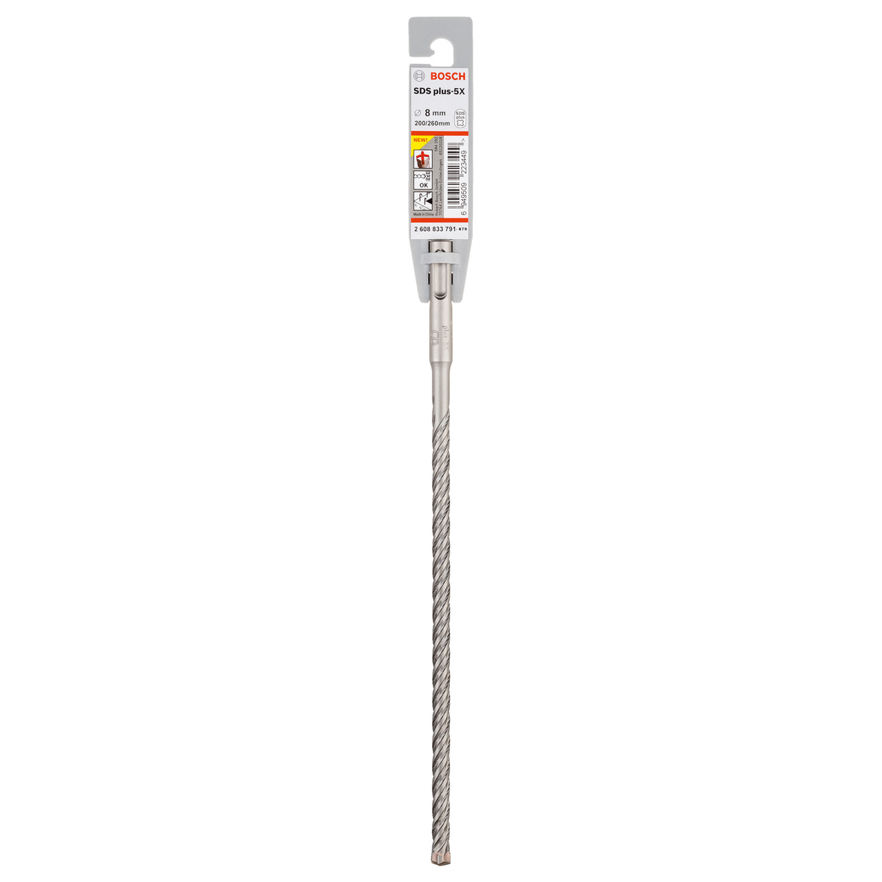Bosch 2608833791 SDS+ 5X Masonry Drill Bit 8 × 200 × 260mm