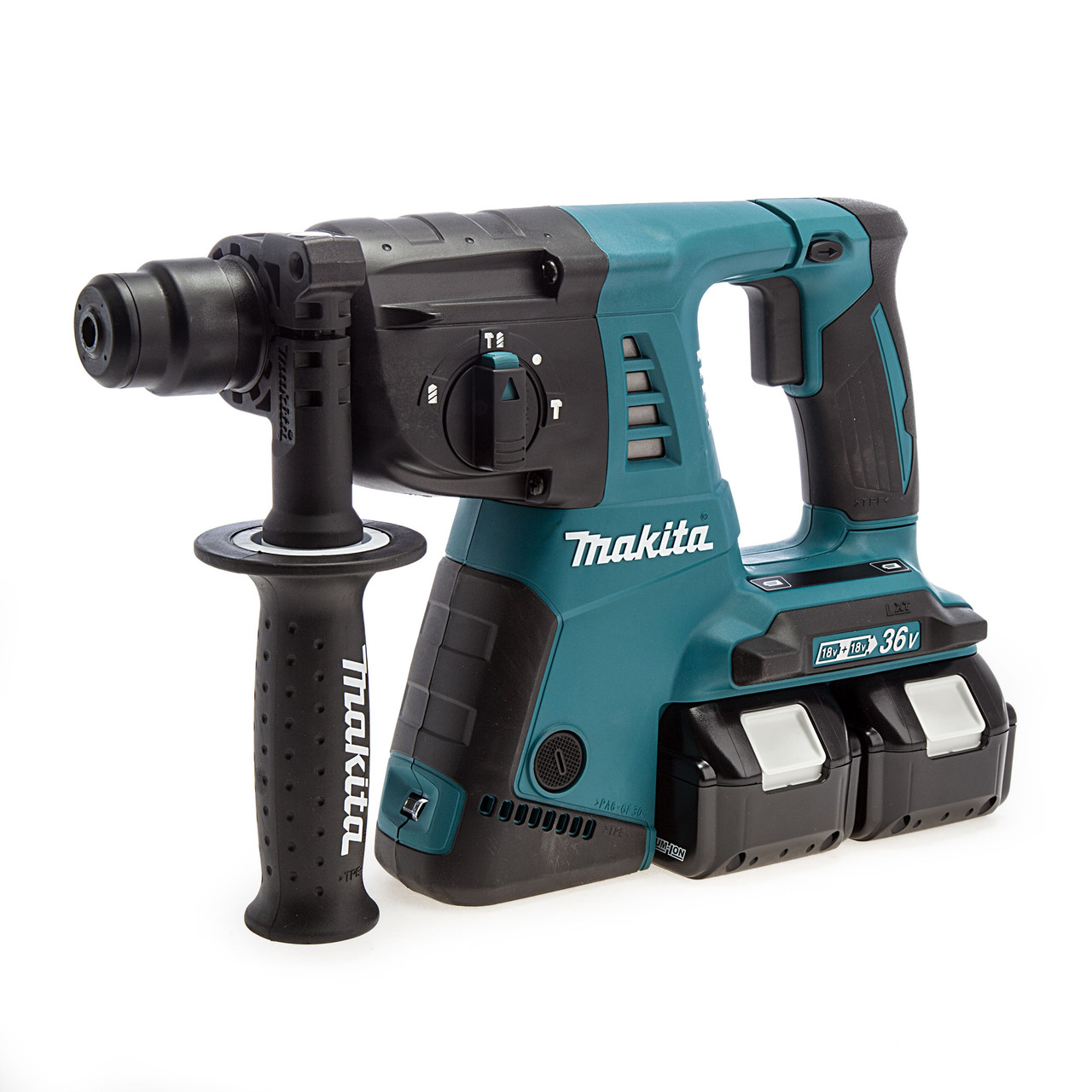 Makita DLX2137PTJ 18V Combi Drill & SDS+ Rotary Hammer Twin Pack with 4 × 5.0Ah Batteries
