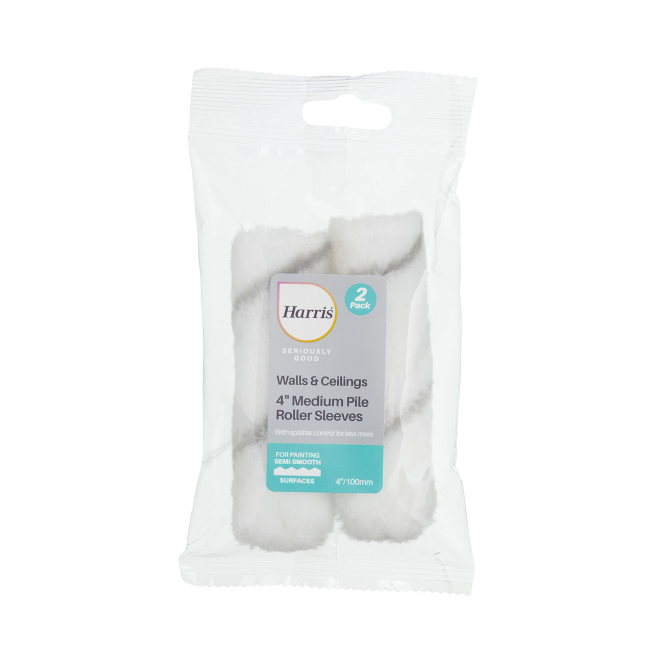 Harris 102012202 Seriously Good Walls & Ceilings Medium Pile Mini Roller Sleeve 4” with 2