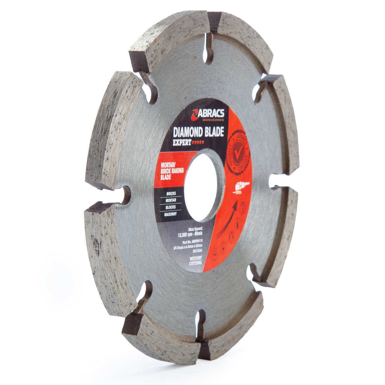 Abracs ABDBTPH115 Mortar/Brick Raking Diamond Blade 115 × 6.5 × 22mm