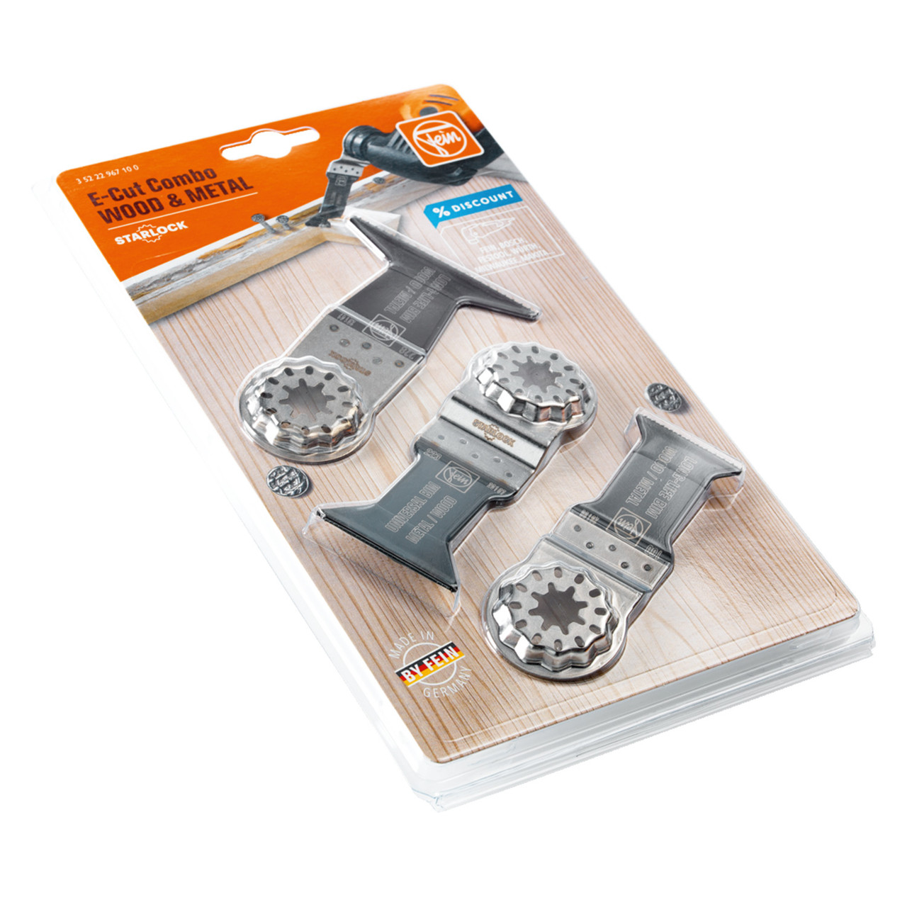 Fein 35222967100 Starlock E-Cut Combo Wood & Metal Set