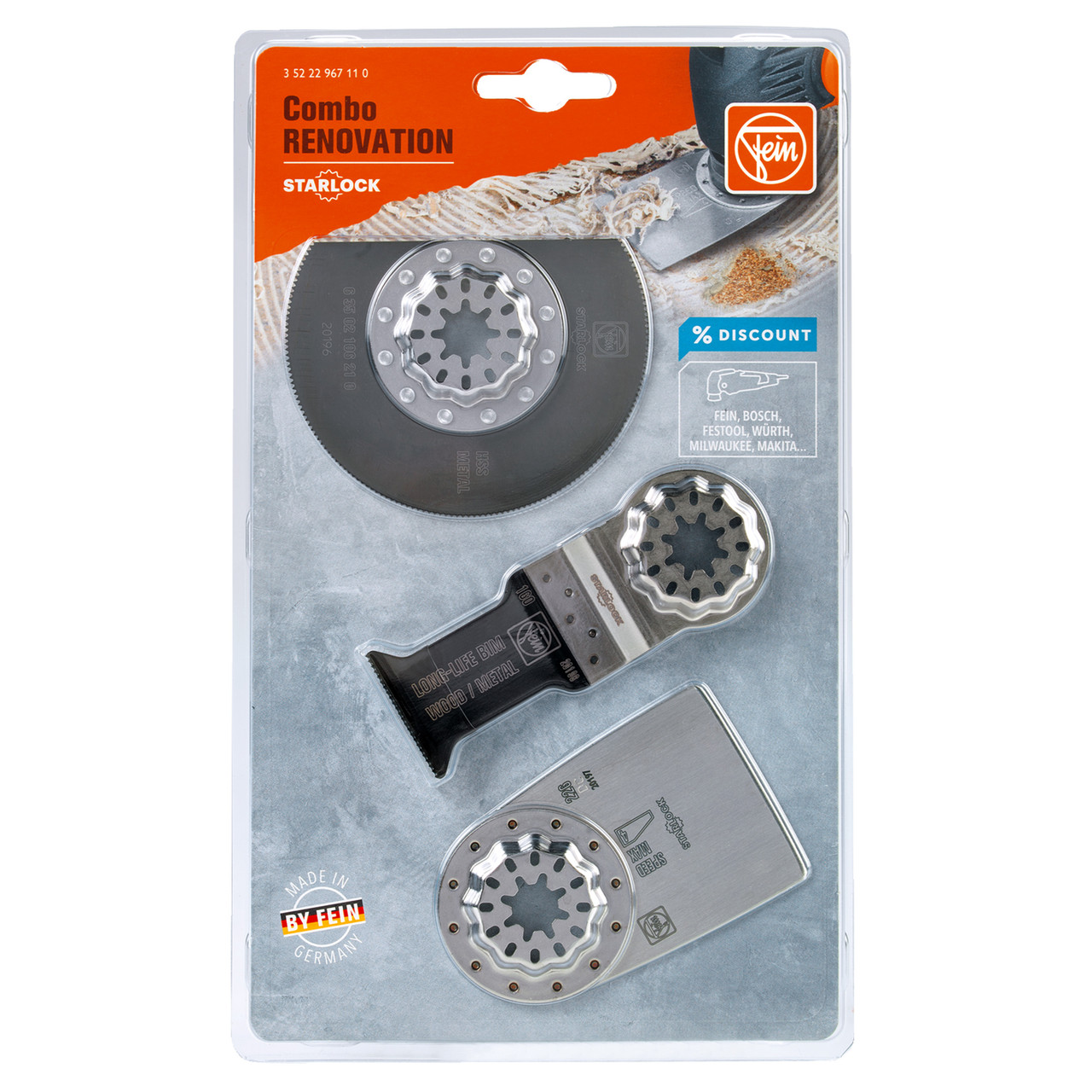 Fein 35222967110 Starlock Combo Renovation Set