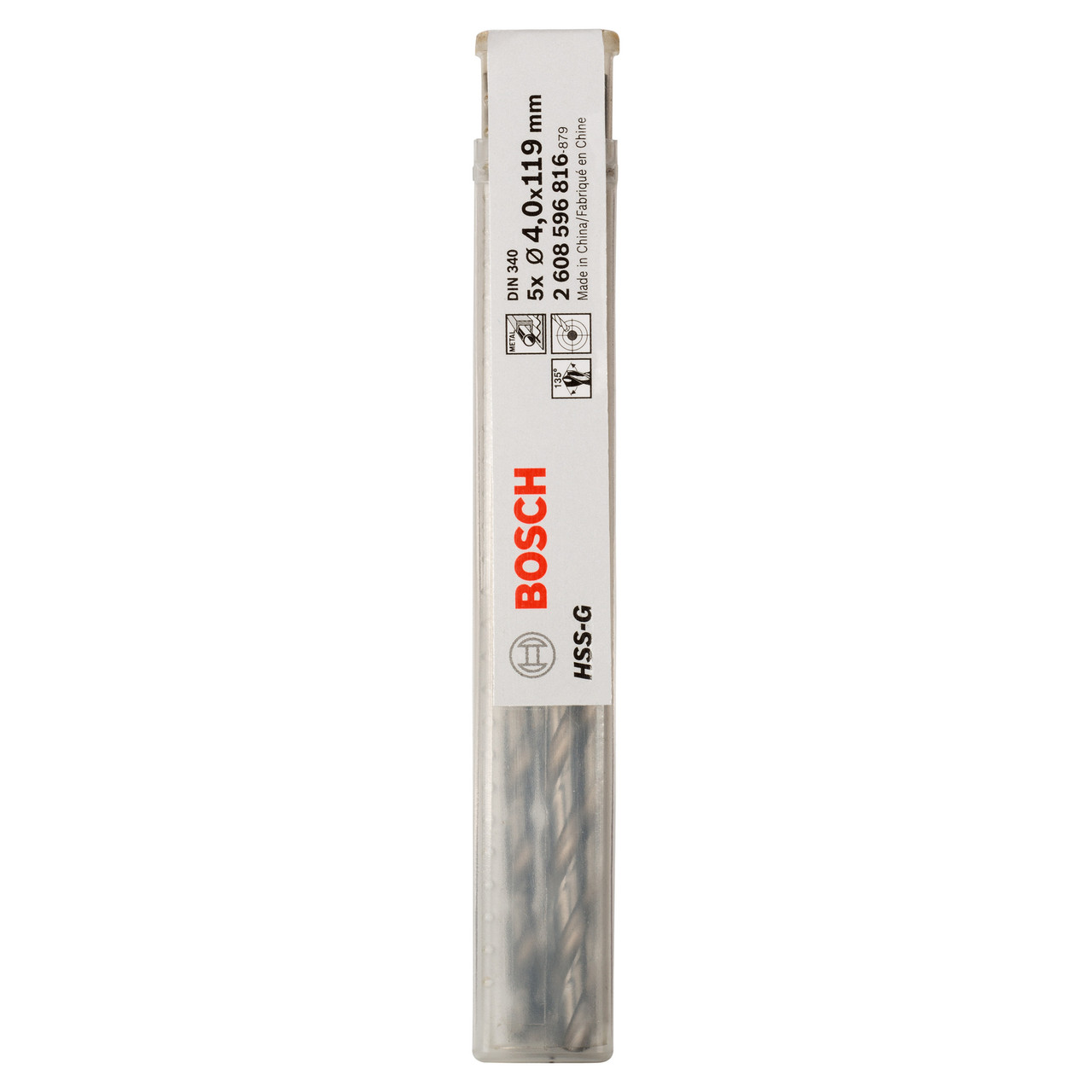 Bosch 2608596816 PRO Metal HSS-G Twist Long Length Drill Bit 4 × 78mm