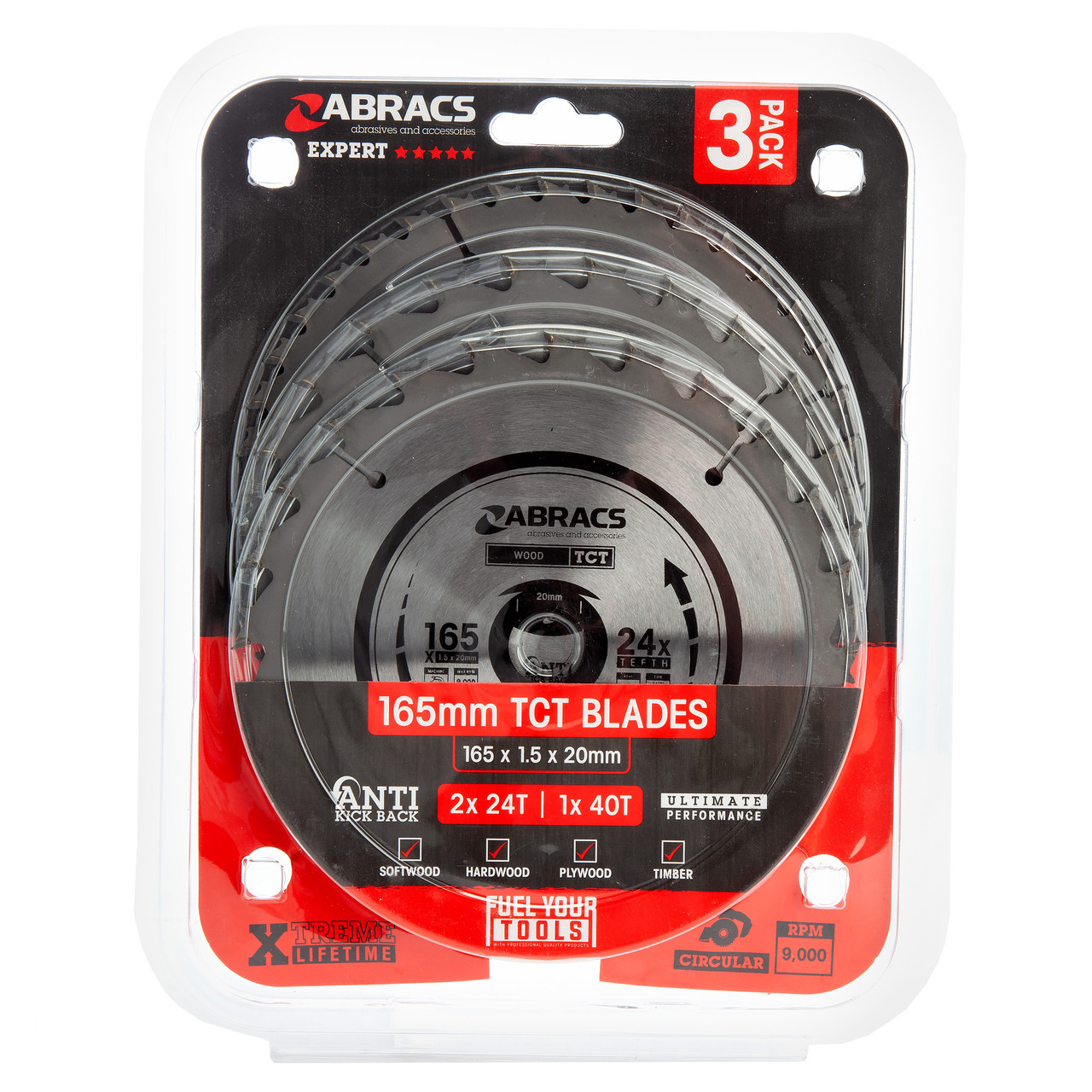 Abracs TCT1653 Expert Circular Saw Blade 165 × 20mm