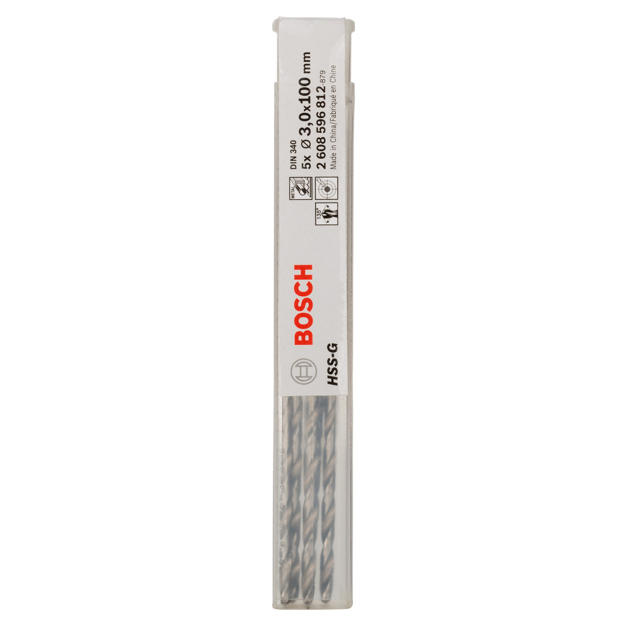 Bosch 2608596812 PRO Metal HSS-G Twist Long Length Drill Bit 3 × 66mm