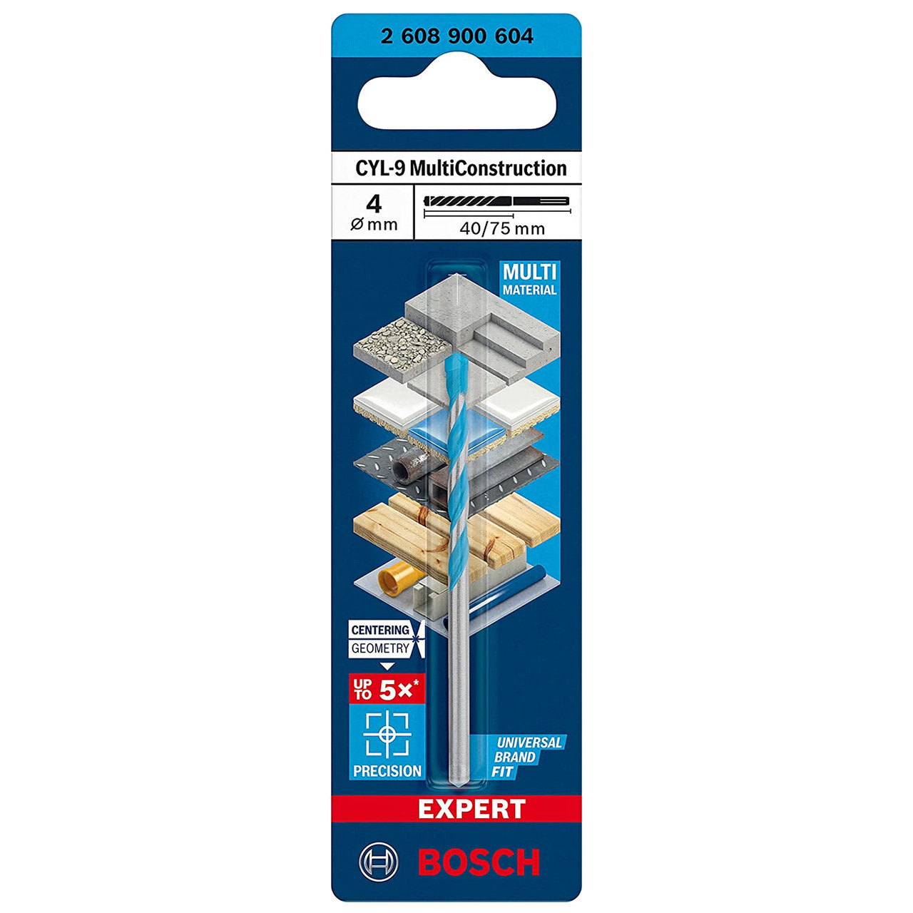 Bosch 2608900604 EXPERT CYL-9 Multi Construction Drill Bit 4 × 40mm