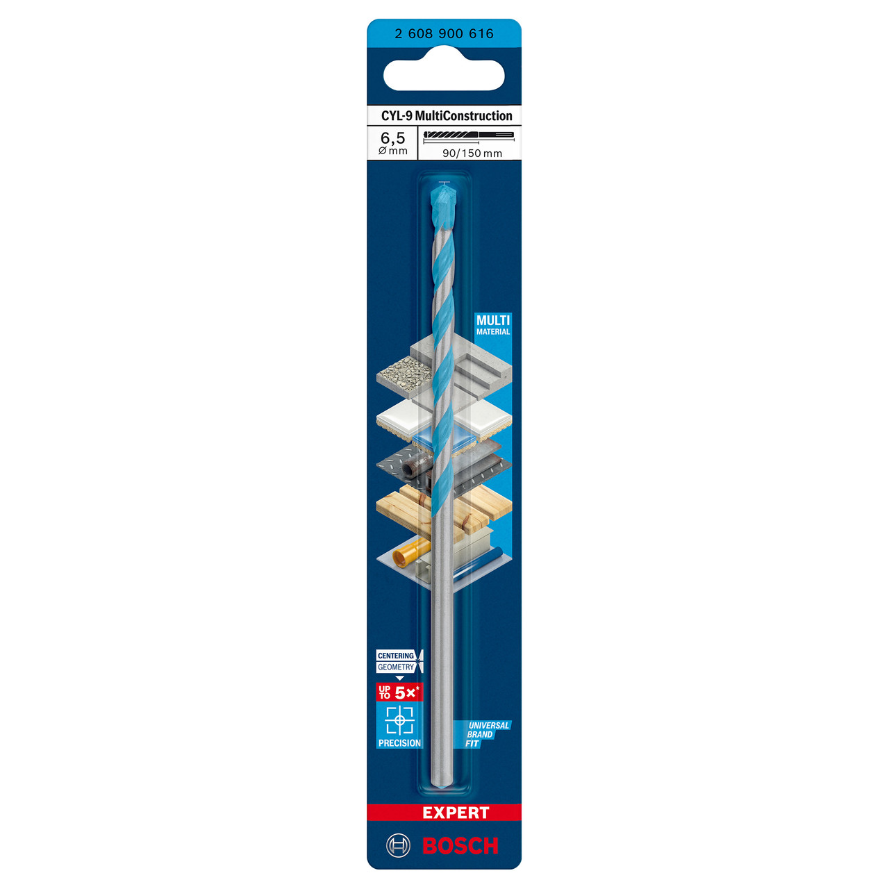 Bosch 2608900616 EXPERT CYL-9 Multi Construction Drill Bit 6.5 × 90mm