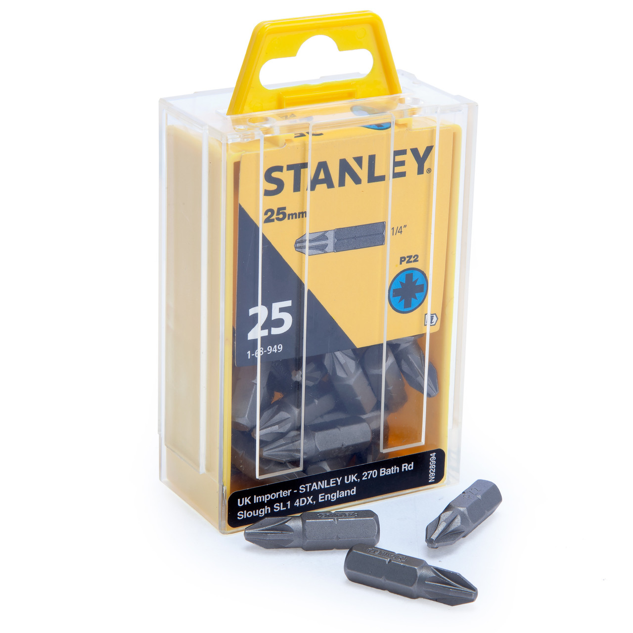 Stanley 1-68-949 Pozidriv Power Bits PZ2 × 25mm (Box of 25)