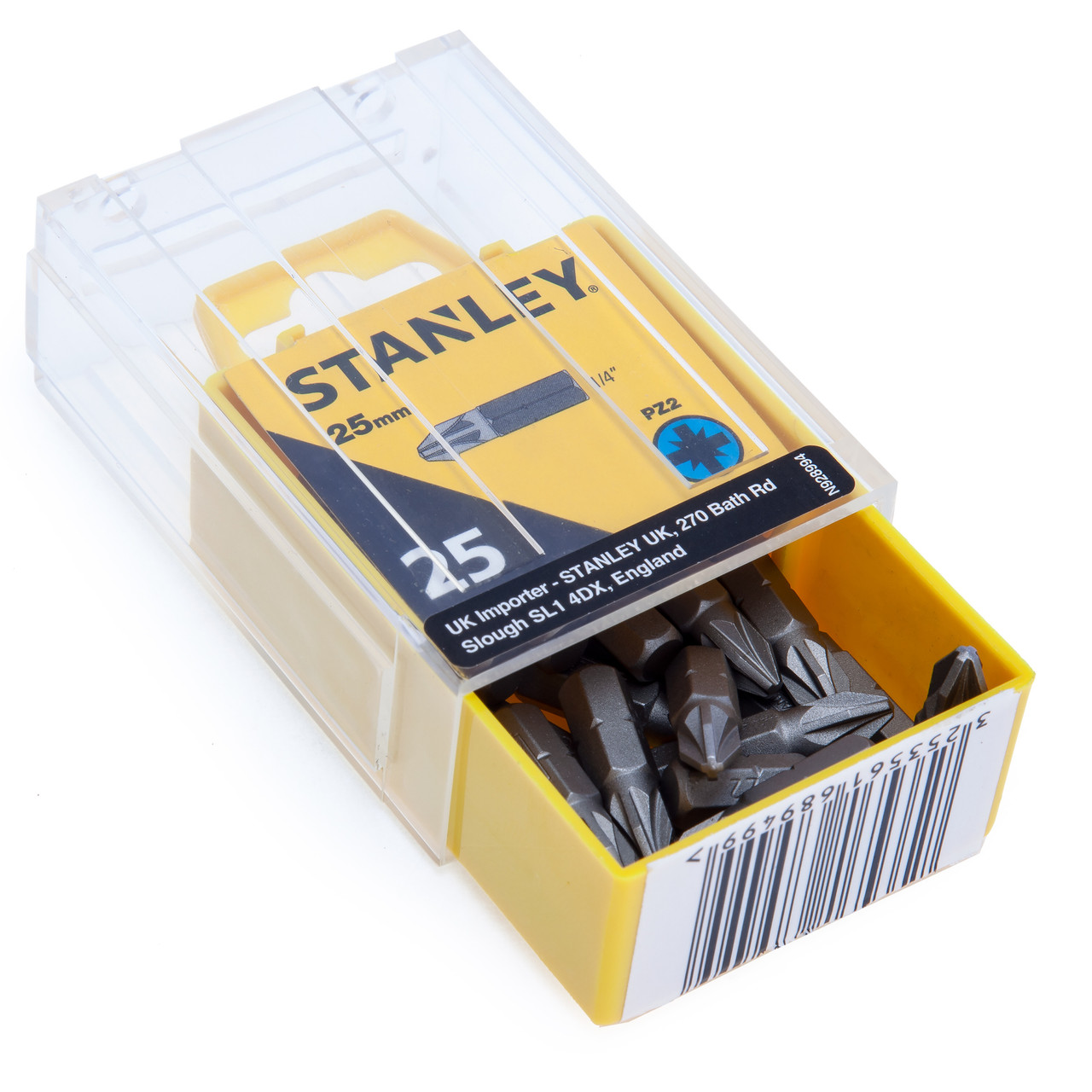 Stanley 1-68-949 Pozidriv Power Bits PZ2 × 25mm (Box of 25)