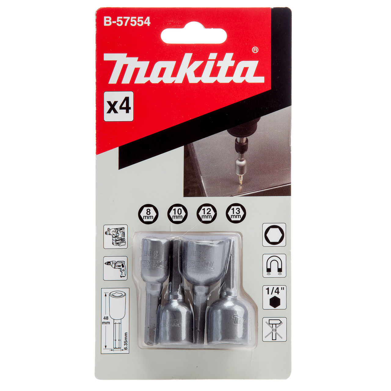 Makita B57554 Magnetic Nut Setter Set