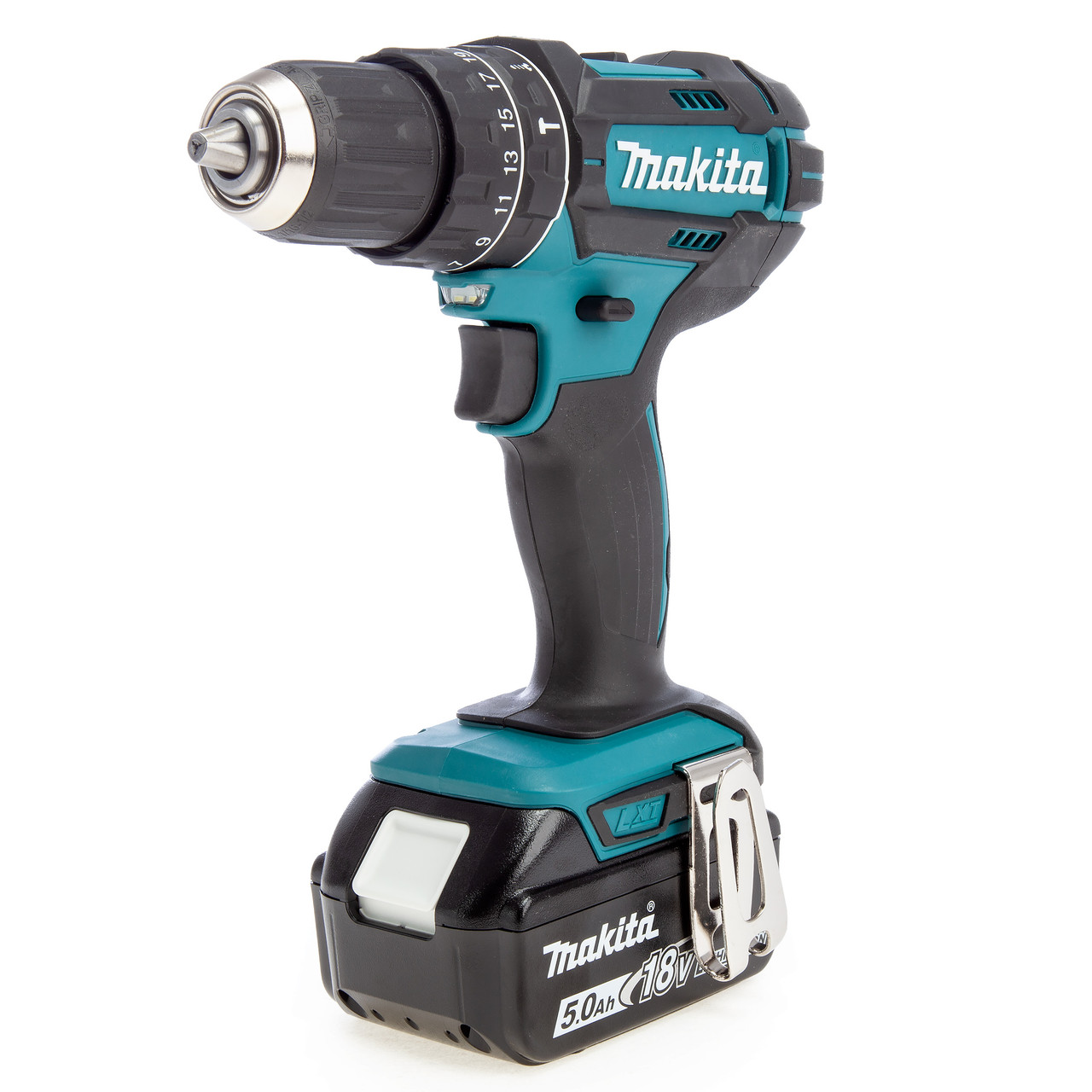 Makita DHP482RTJ 18V LXT Combi Drill with 2 × 5.0Ah Batteries and Makpac Case