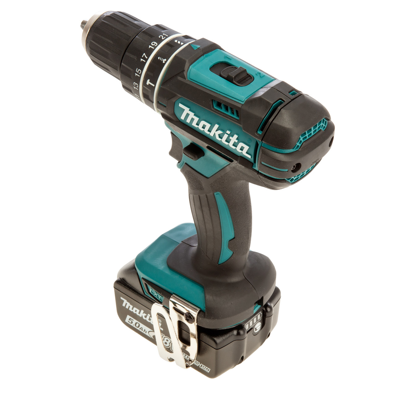 Makita DHP482RTJ 18V LXT Combi Drill with 2 × 5.0Ah Batteries and Makpac Case