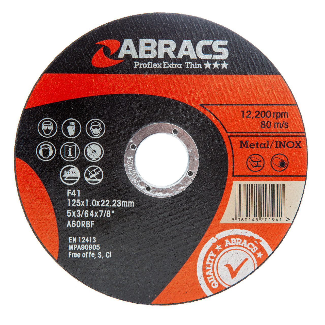 Abracs PFET12510FI25 125mm Proflex Flat Extra Thin INOX Cutting Disc
