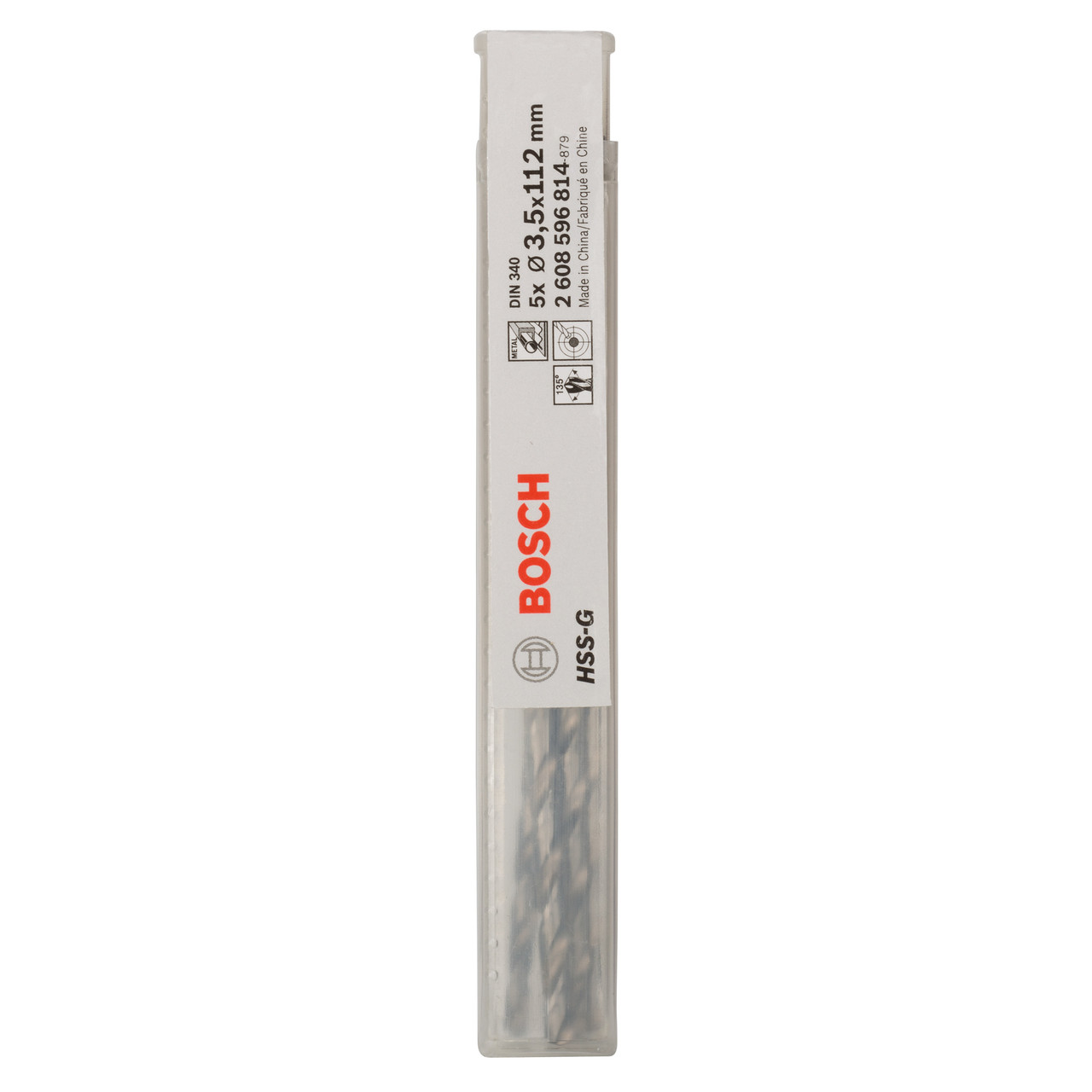 Bosch 2608596814 PRO Metal HSS-G Twist Long Length Drill Bit 3.5 × 73mm