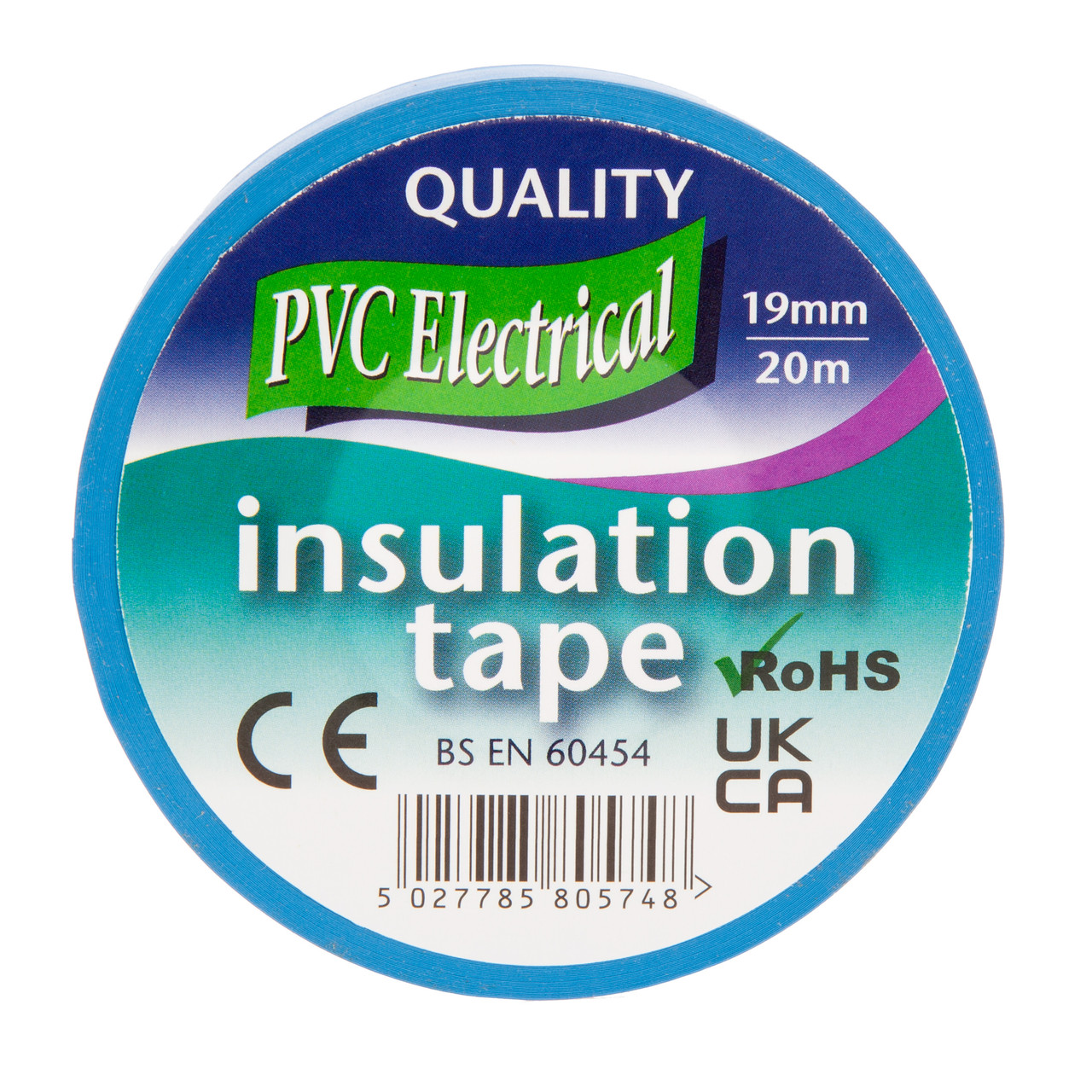 Ultratape 00351920BL 19mm × 20m Blue PVC Electrical Insulation Tape
