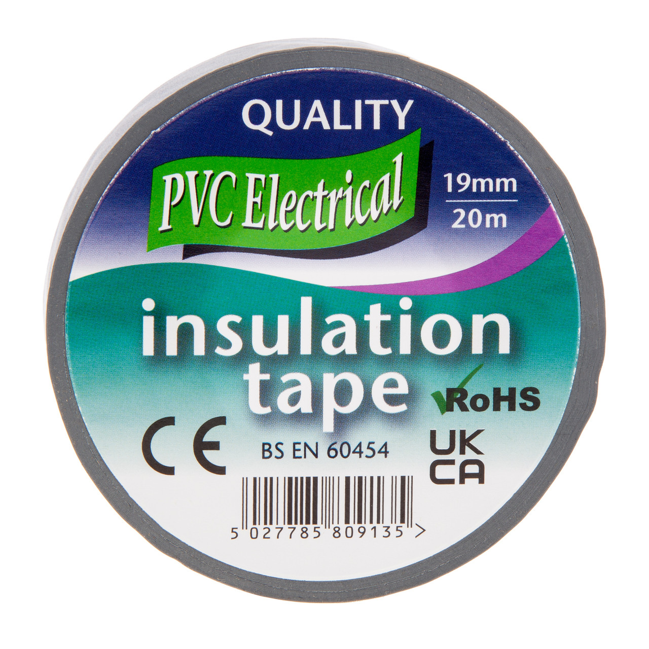 Ultratape 00351920GY 19mm × 20m Grey PVC Electrical Insulation Tape