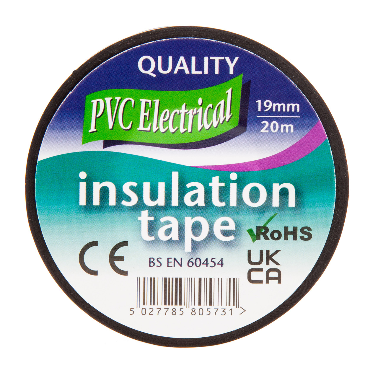 Ultratape 00351920BK 19mm × 20m Black PVC Electrical Insulation Tape