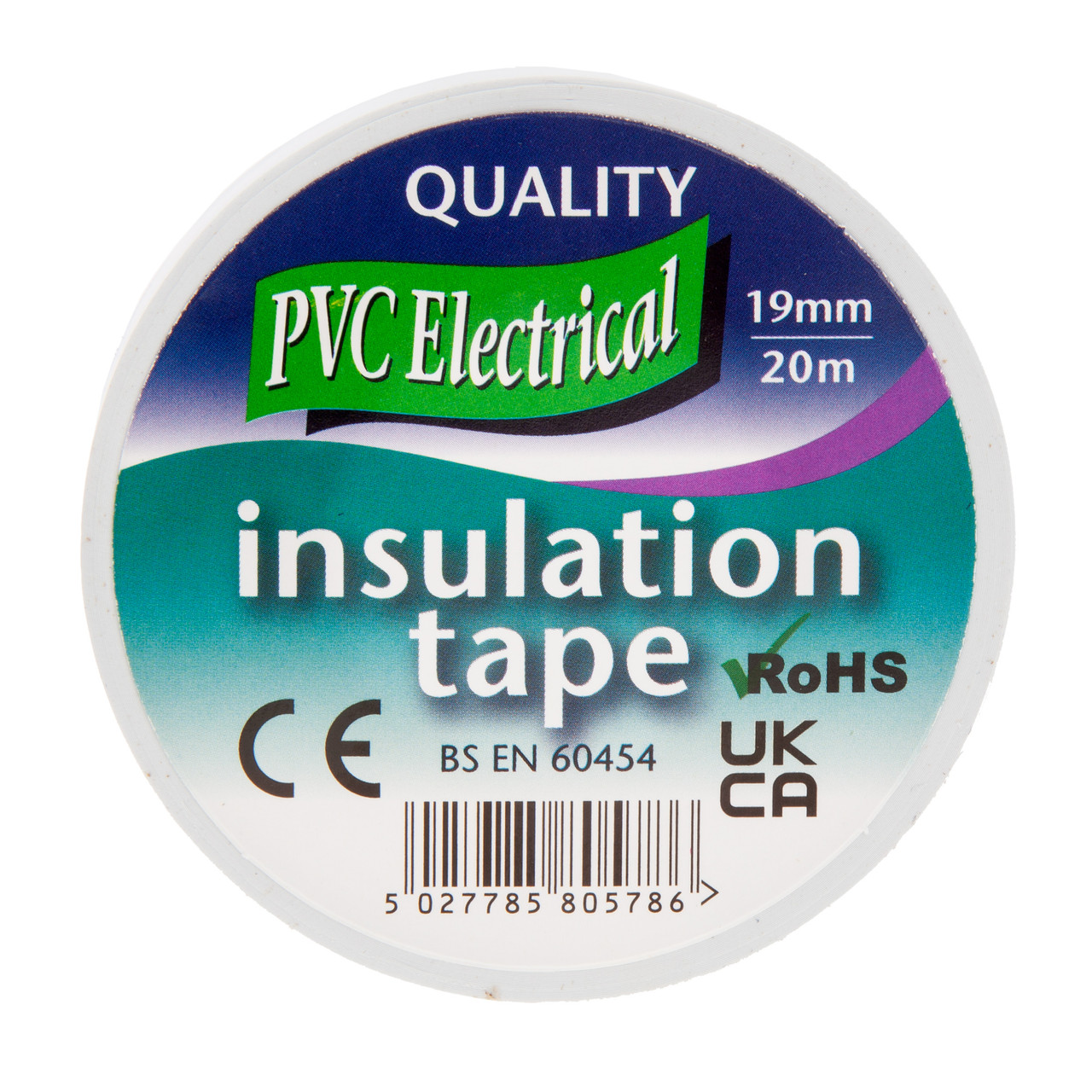 Ultratape 00351920WH 19mm × 20m White PVC Electrical Insulation Tape
