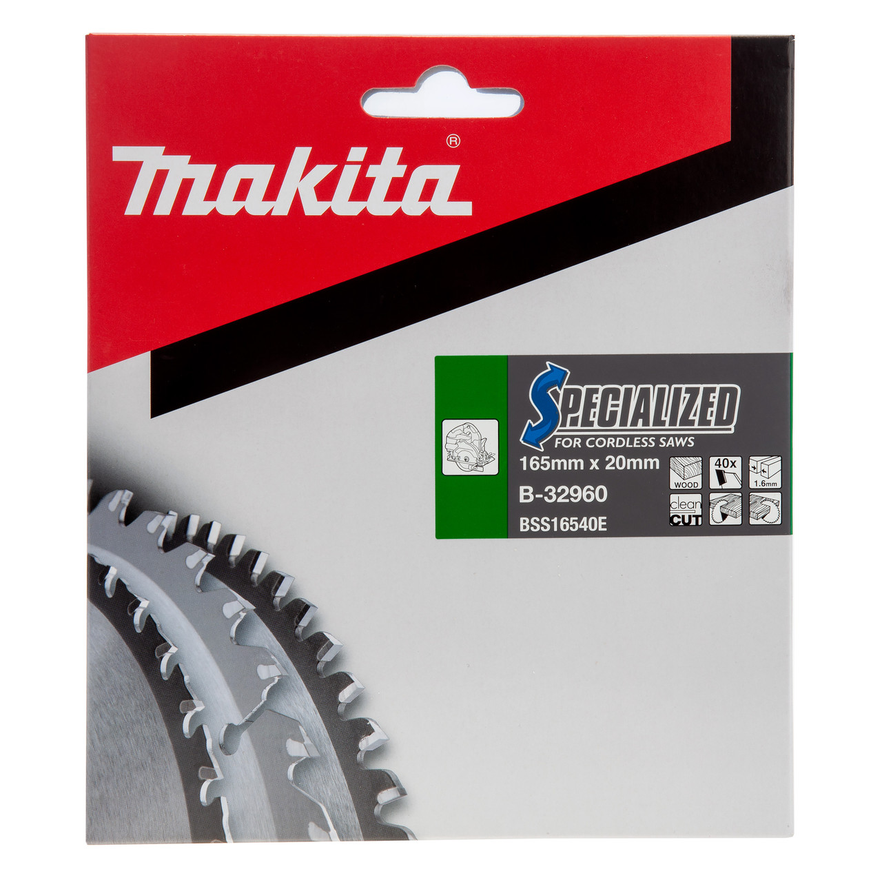 Makita B32960 165 × 20mm × 40T Circular Saw Blade for Wood