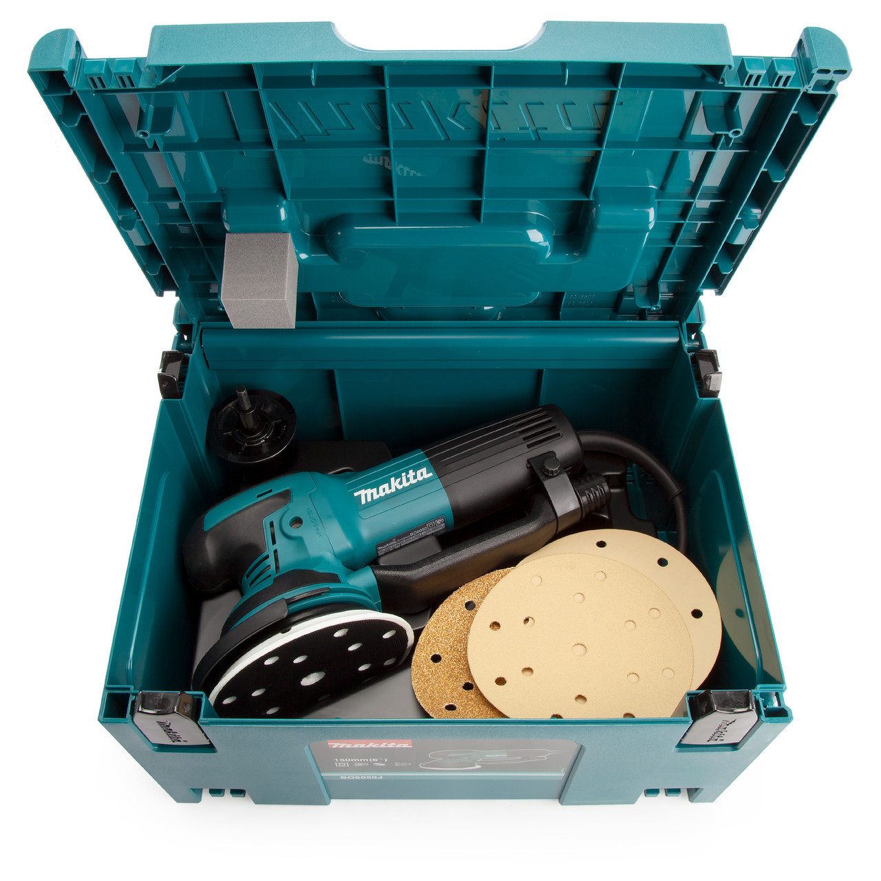 Makita BO6050J2 750W Random Orbital Sander 150mm