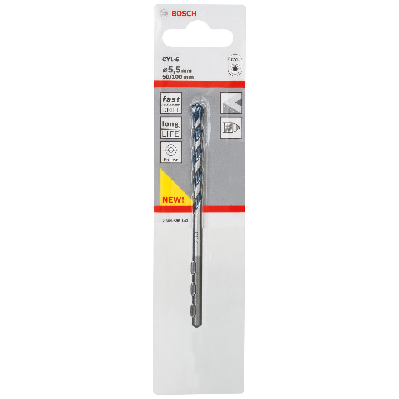 Bosch 2608588142 CYL-5 Concrete Drill Bit 5.5 × 50mm