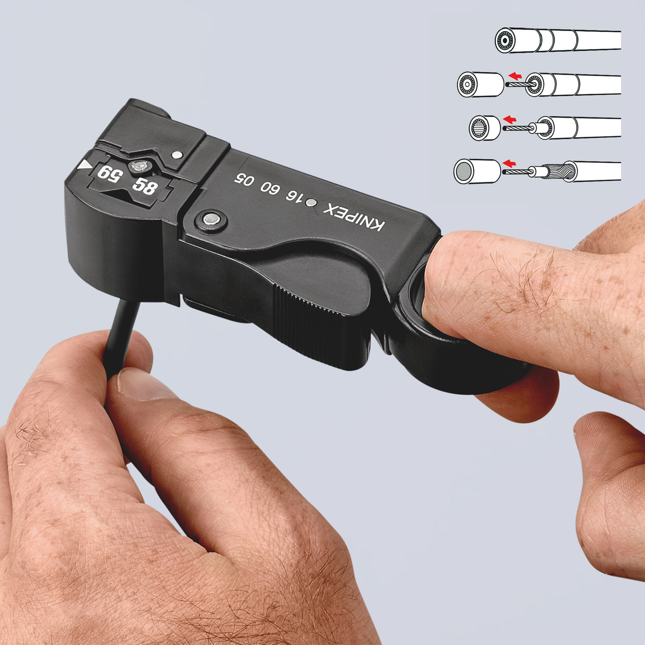 Knipex 166005SB Coax Cable Stripping Tool