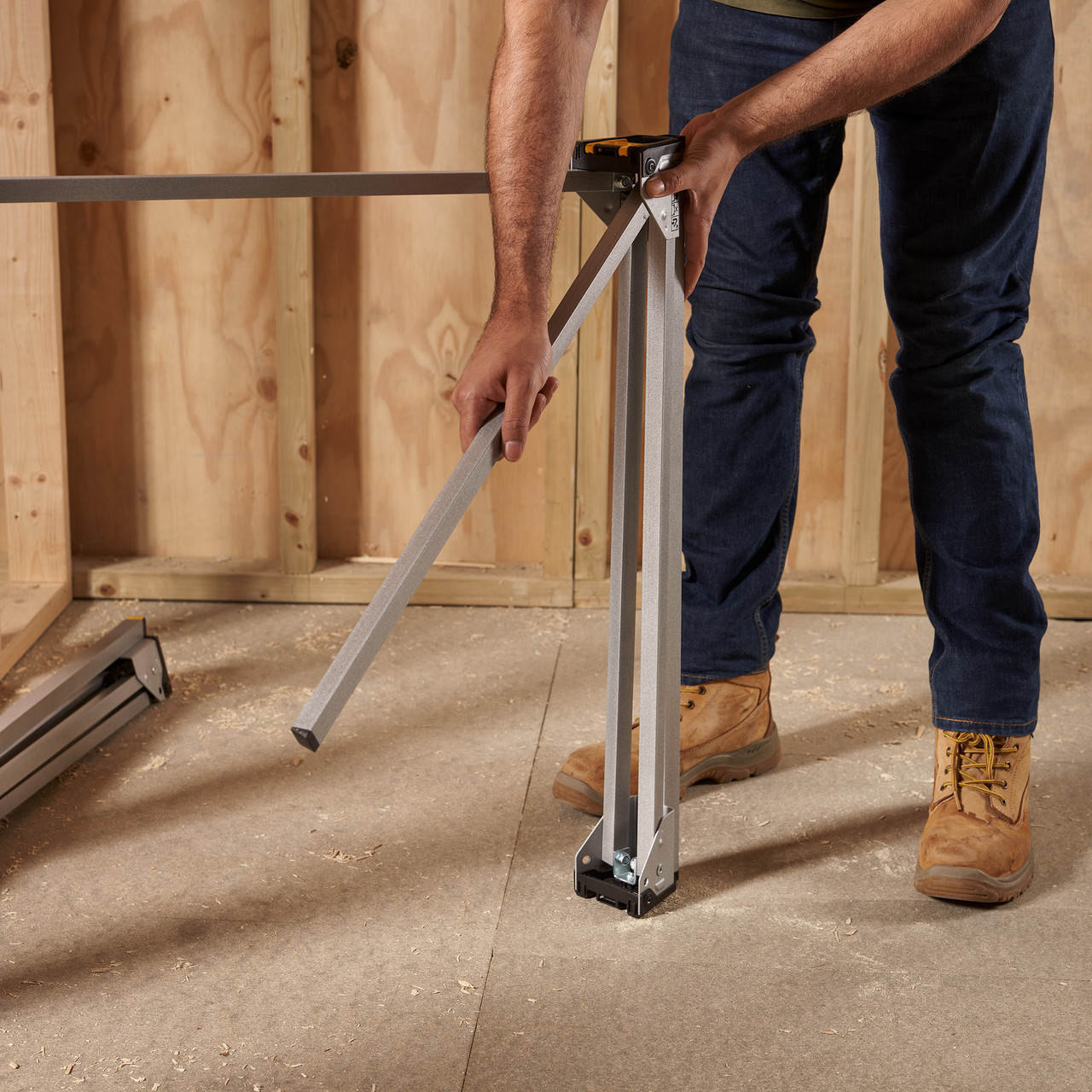 Stanley STST813371 Folding Metal Sawhorse 450kg Twin Pack