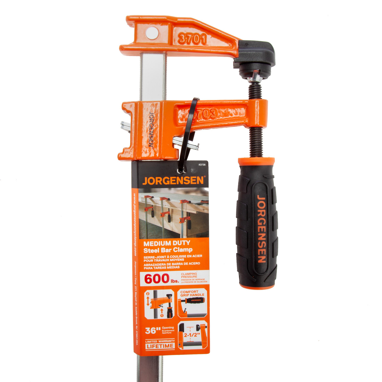 Pony Jorgensen POJ3736 36in Medium Duty Steel Bar Clamp