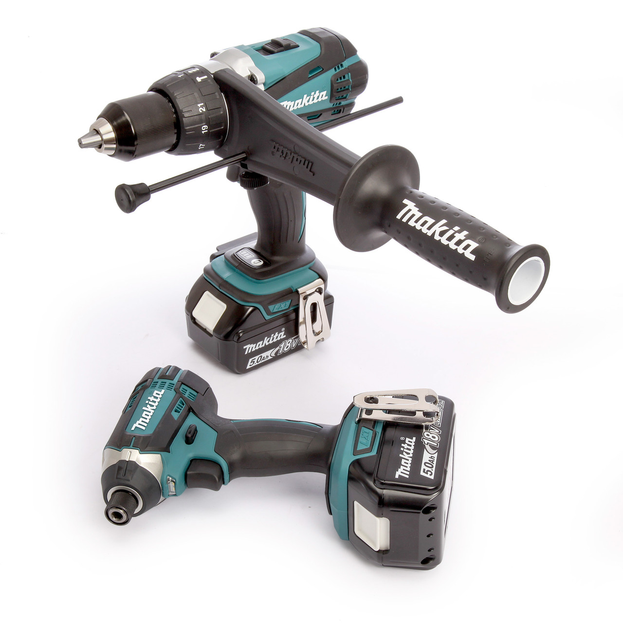 Makita DLX2145TJ 18V Combi Drill & Impact Driver Twin Pack with 2 × 5.0Ah Batteries