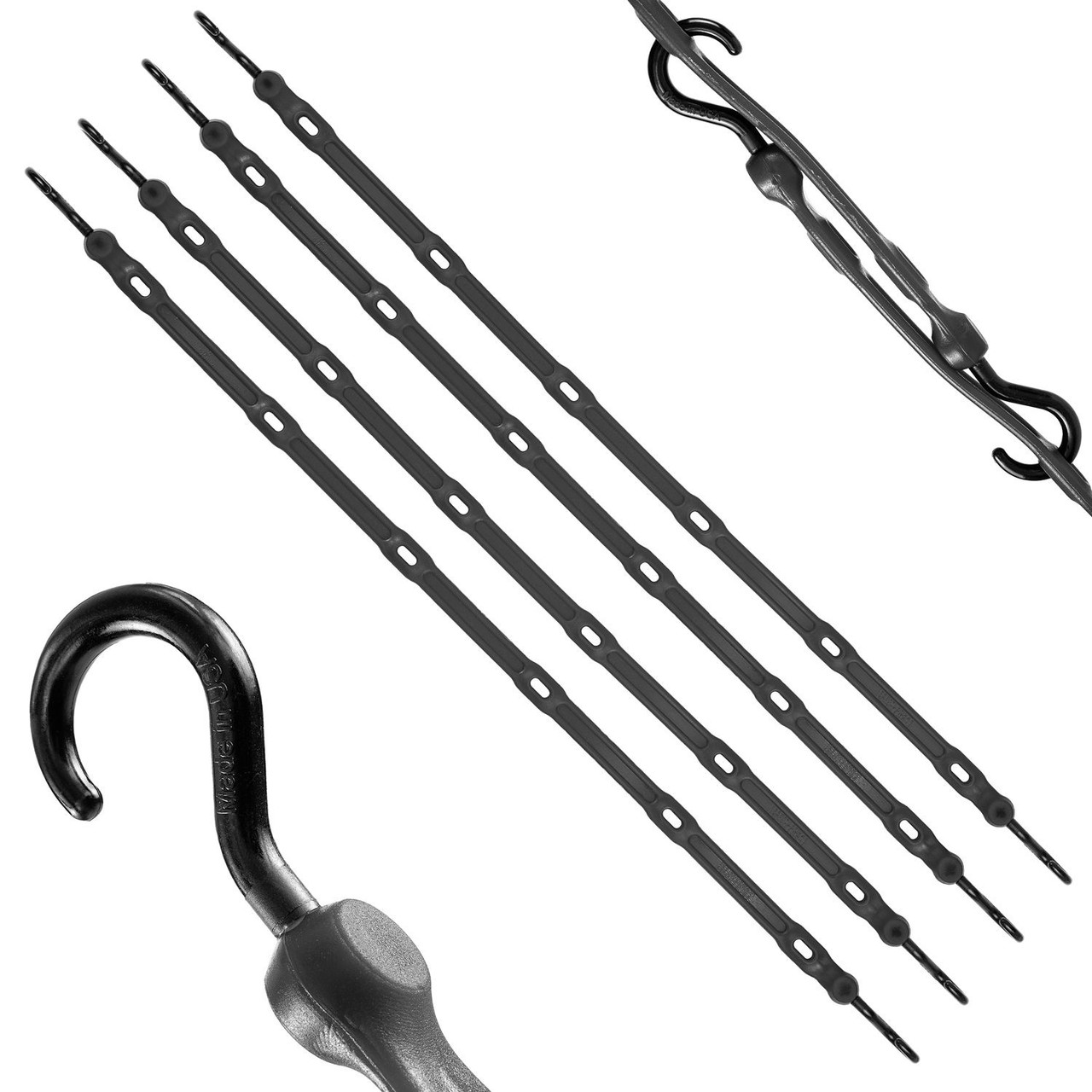 The Perfect Bungee AS36BK4PKBXST 36" Bungee Cords Black Pack of 4