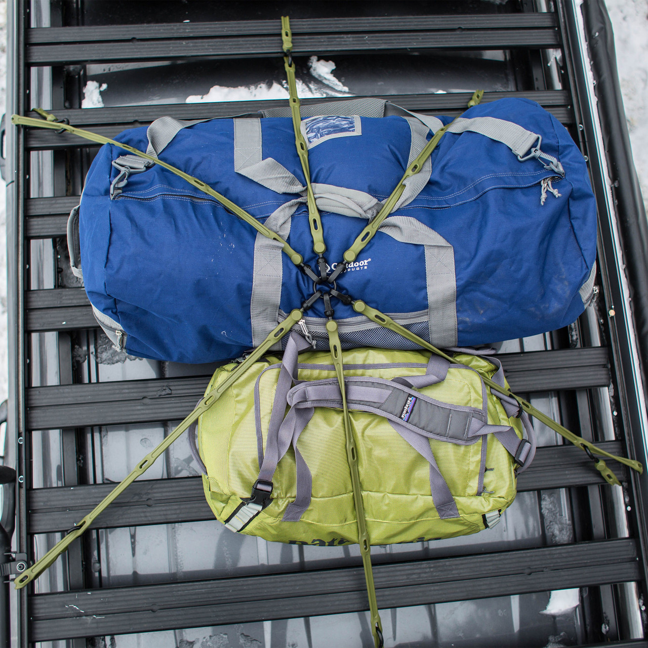 The Perfect Bungee FW366BL Adjustable 6-Strap Flex-Web Bungee Blue