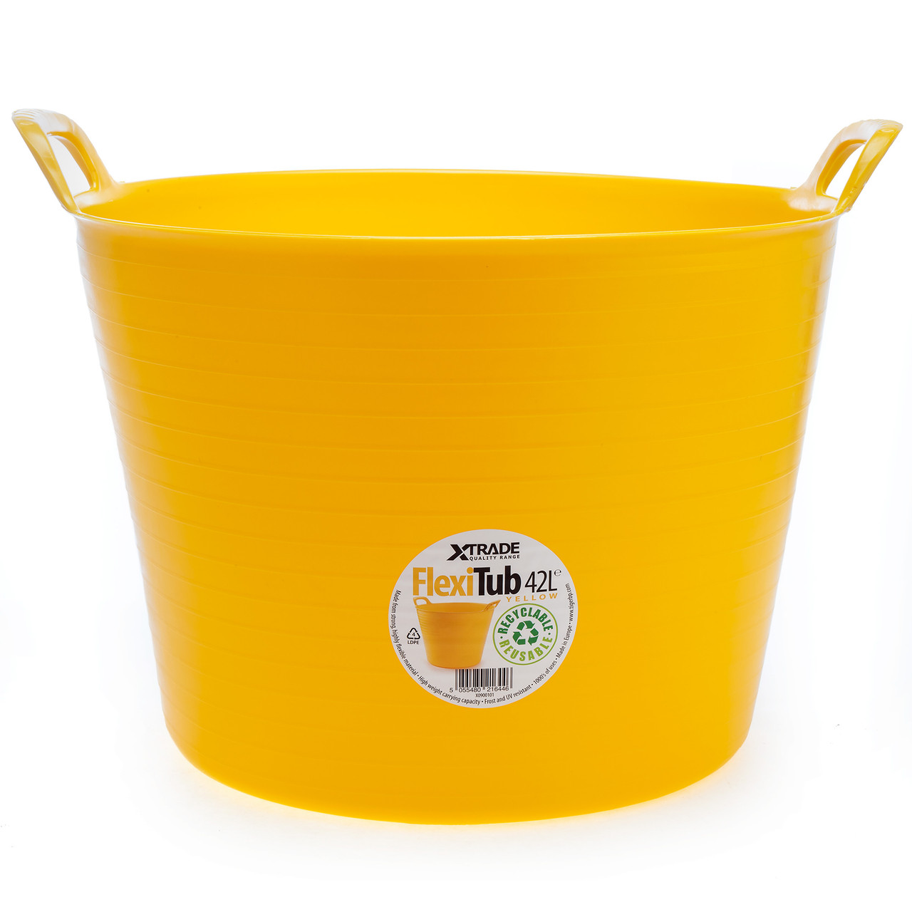 Xtrade X0900101 42L Yellow Flexi-Tub