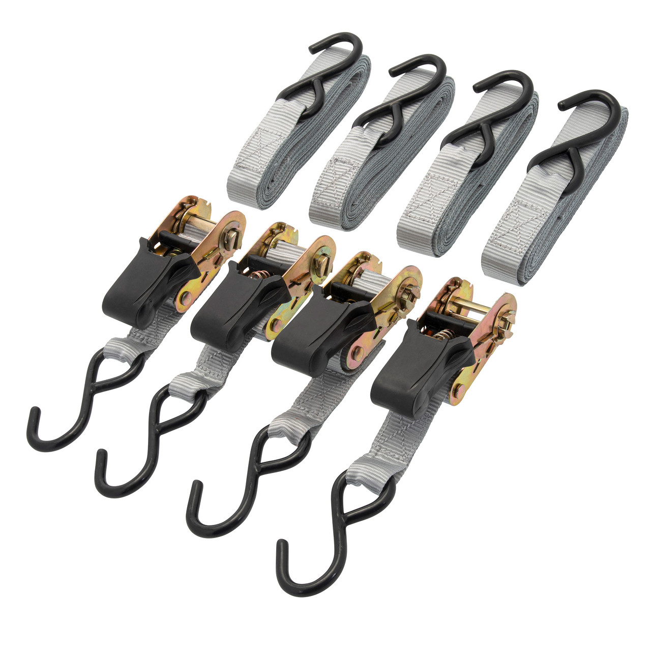 Xtrade X0500007 Ratchet Straps with Hooks 25mm × 5m (Pack of 4)