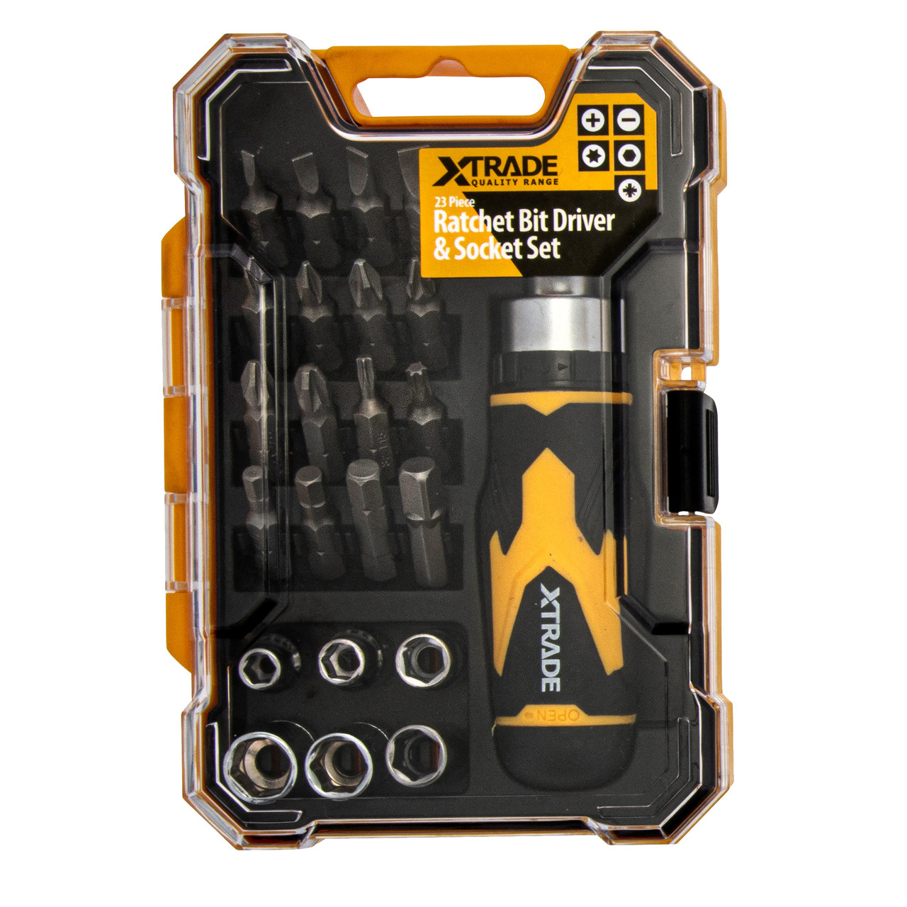 Xtrade X0900076 Ratchet Bit Driver & Socket Set
