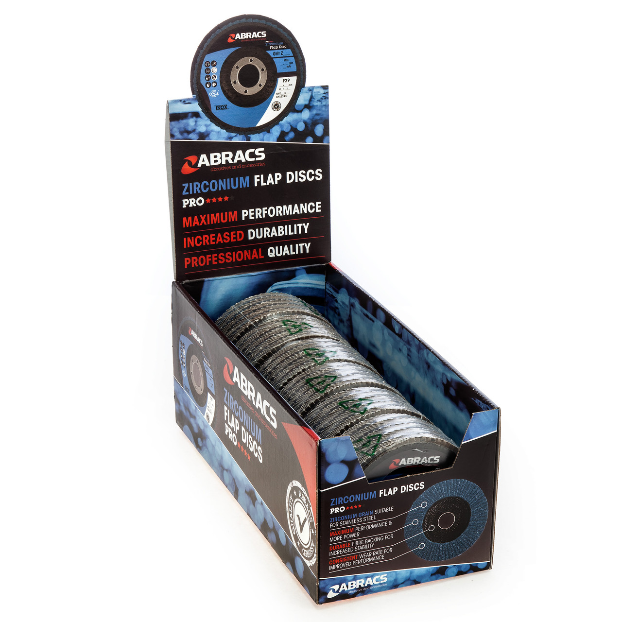 Abracs ABFZ115B080 115mm 80 Grit Zirconium Flap Disc